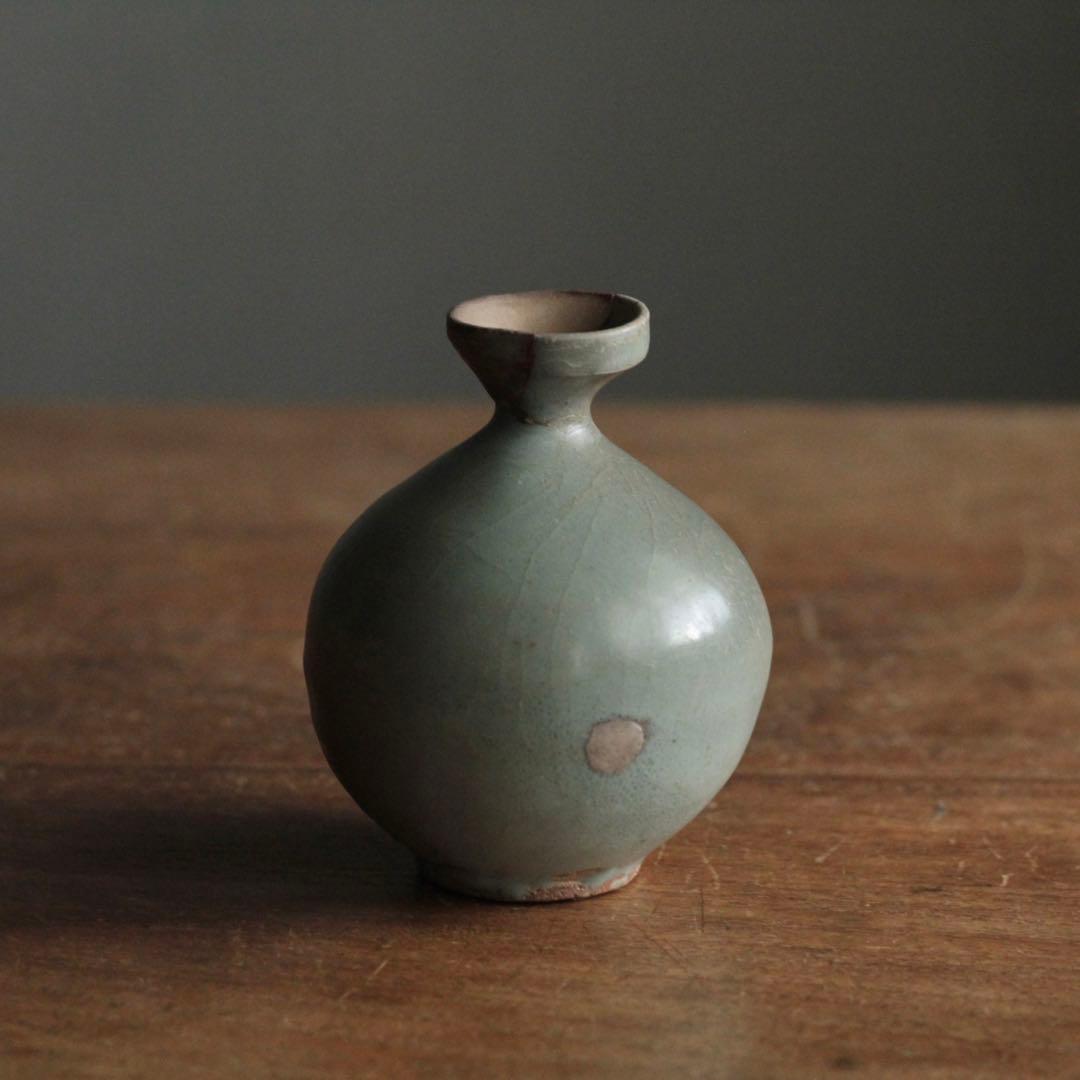 高麗青磁 丸形 徳利 朝鮮美術 古美術 古道具 アンティーク 酒器