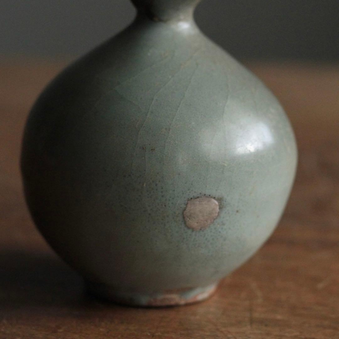 高麗青磁 丸形 徳利 朝鮮美術 古美術 古道具 アンティーク 酒器