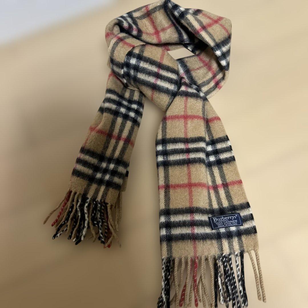 バーバリーカシミヤ100%マフラー