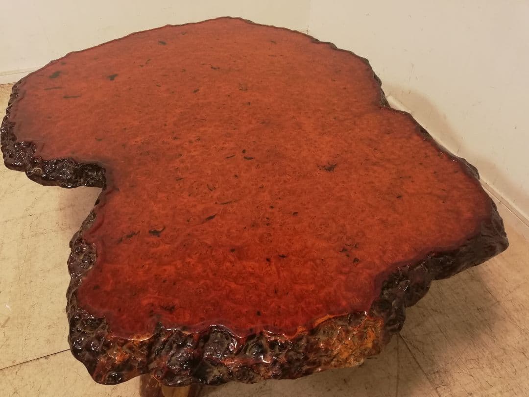 唐木 総花梨無垢 瘤 重厚な座卓