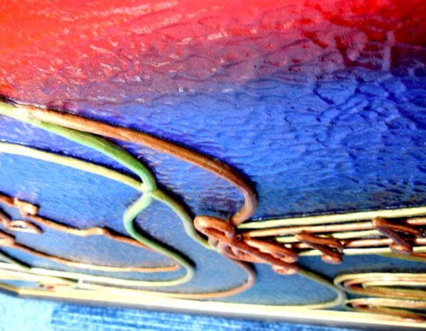 三越取扱作品 外薗範子 大型原画1点物 3D立体的 抽象画 可愛らしい感じの作品