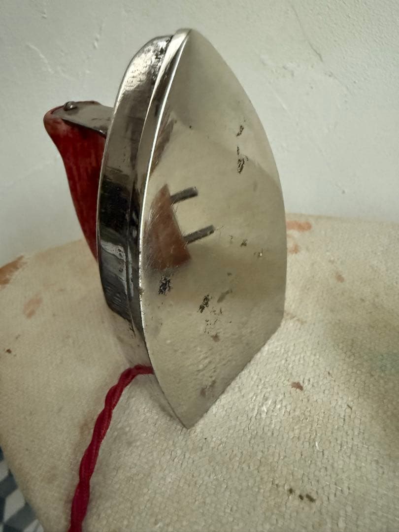 アンティーク おままごと アイロン台 セット ミニアイロン 洗濯ばさみ　フランス