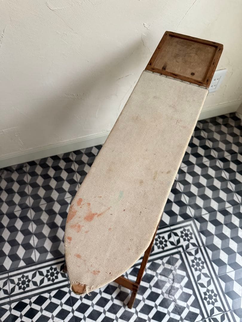 アンティーク おままごと アイロン台 セット ミニアイロン 洗濯ばさみ　フランス