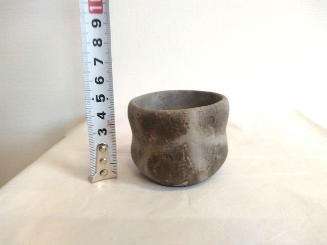 備前焼 若宮窯太田富夫（伝統工芸士）作 練り込み青備前陶 徳利とぐい呑み