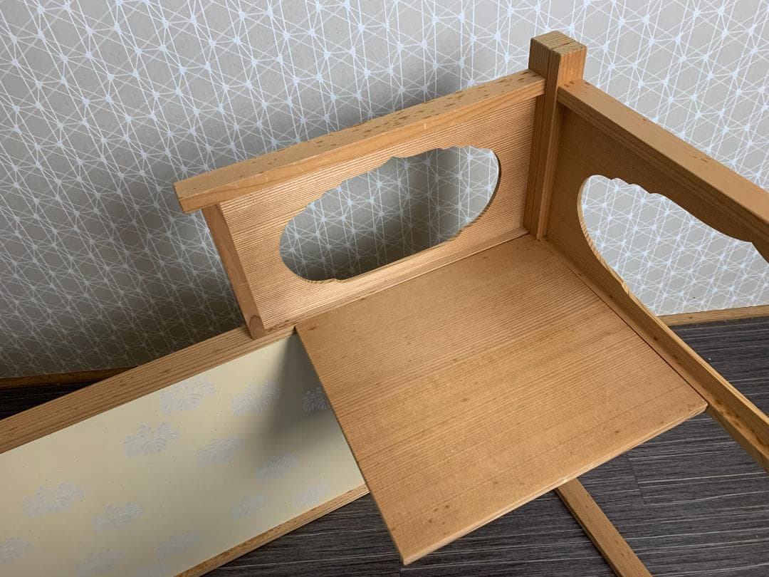 即中斎好 桐紋 台目棚 杉材 自在棚 組立式 茶道具 紙箱入 表千家 769