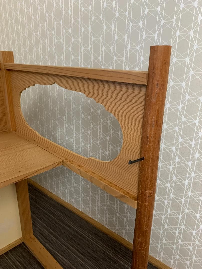 即中斎好 桐紋 台目棚 杉材 自在棚 組立式 茶道具 紙箱入 表千家 769