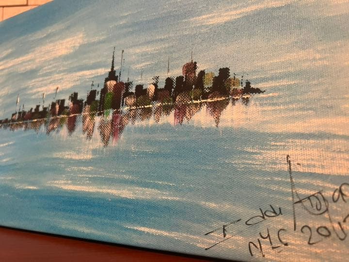 絵画② ニューヨーク　New York マンハッタン　風景画　油絵　2012