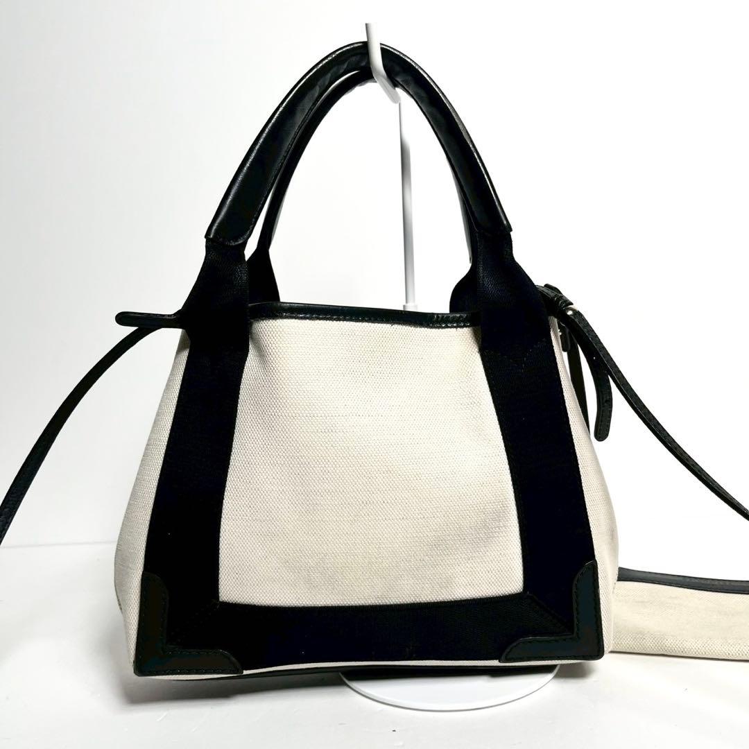【美品✨】バレンシアガ ネイビーカバス XS 2way ハンドバッグ キャンバス