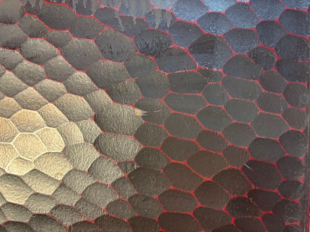 昭和レトロ　鎌倉彫り　竹彫刻の木製 小タンス 漆塗り　10段引き出し