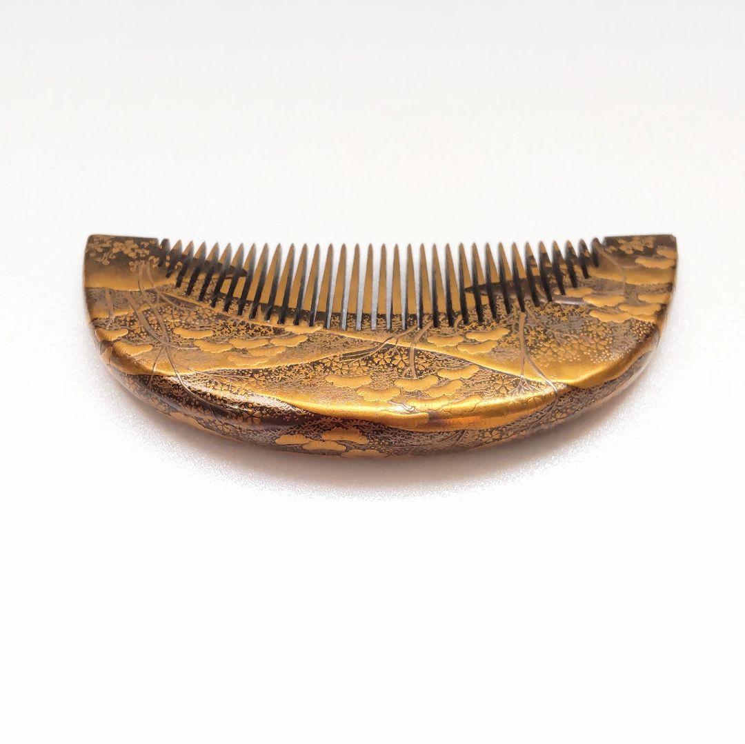 【美品】アンティーク 金蒔絵 くし かんざし 本鼈甲 明治大正 髪飾り