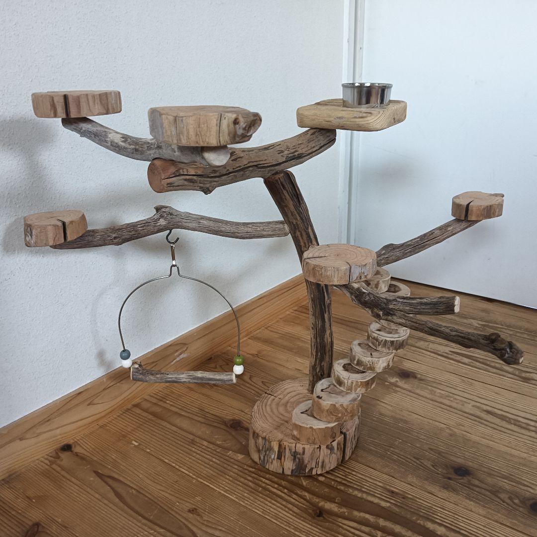 バードアスレチックジム ⑩ 天然木 自然木 流木 インコ おもちゃ