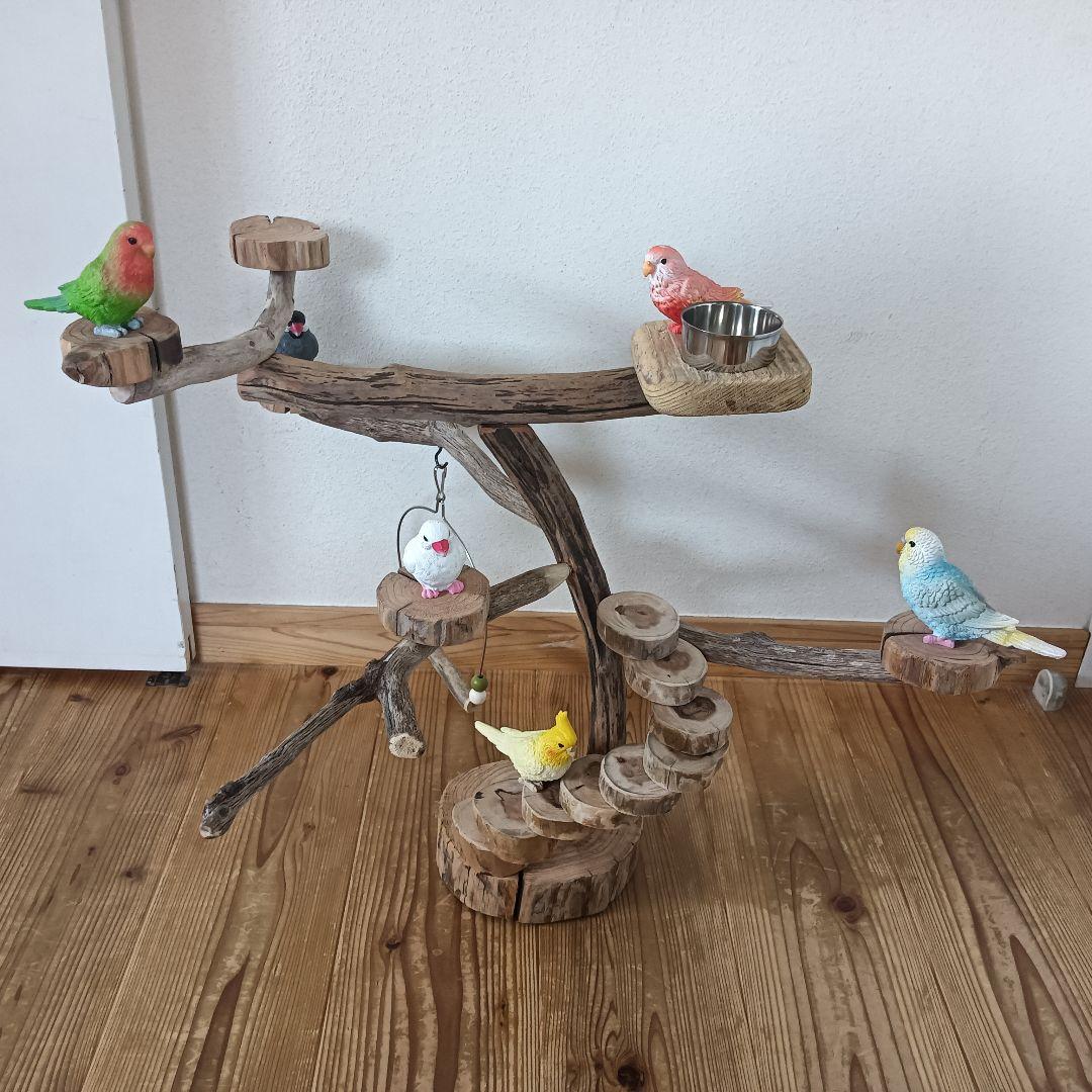 バードアスレチックジム ⑩ 天然木 自然木 流木 インコ おもちゃ