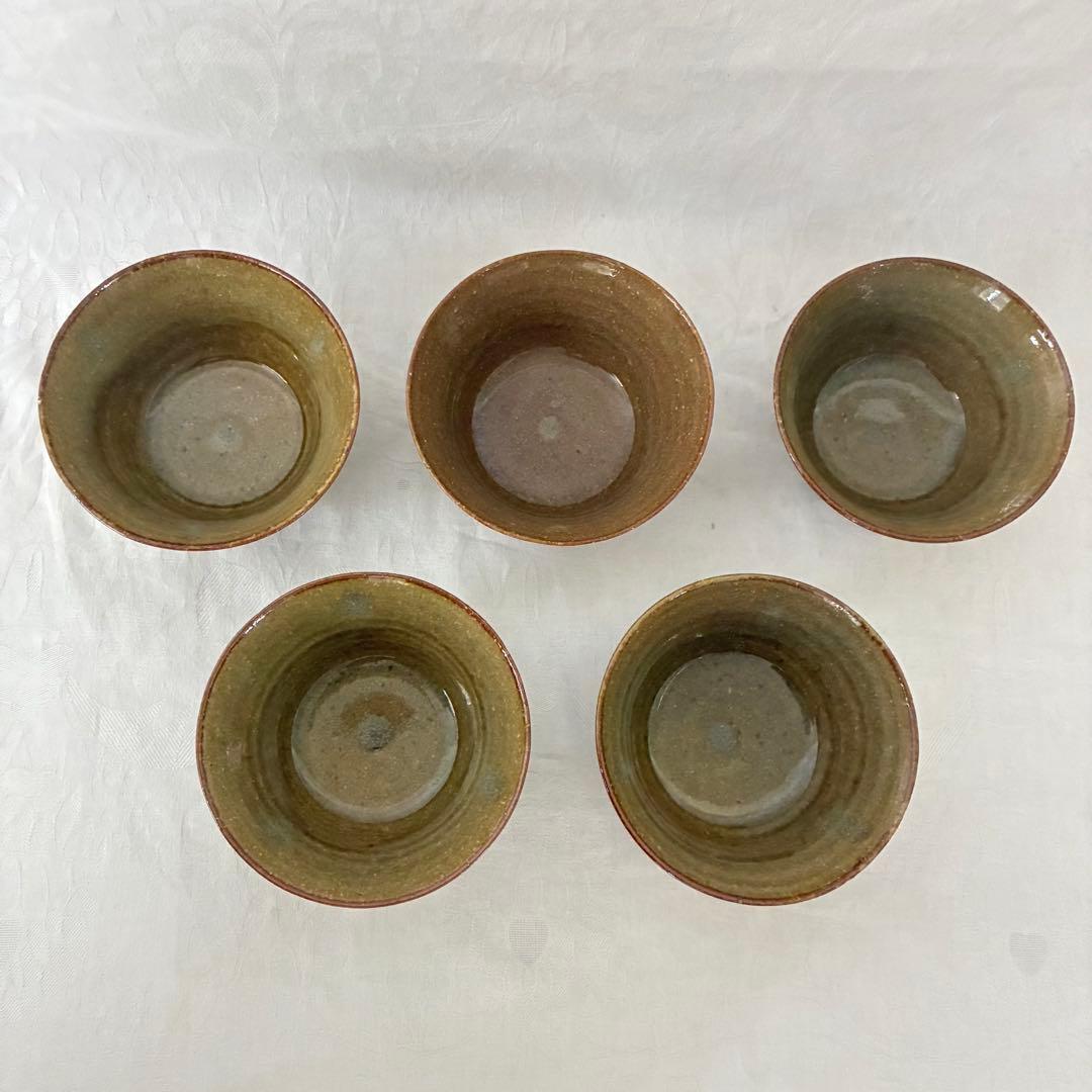 作家物 永見鴻人作 灰釉鉢 中鉢 5客セット 骨董品 桐箱入り