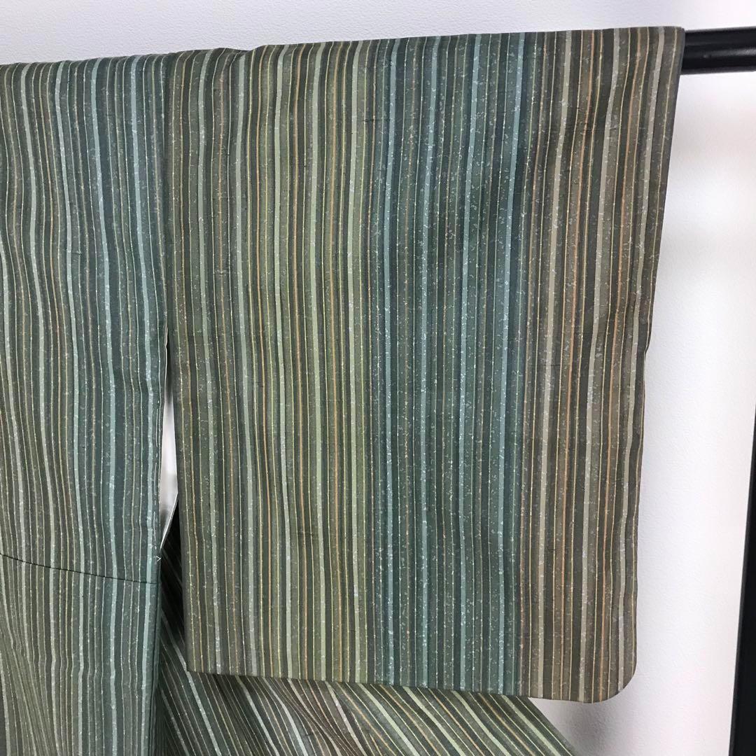 ZF-778 牛首紬 白山工房 落款 石川県無形文化財 高級 逸品 正絹 広衿