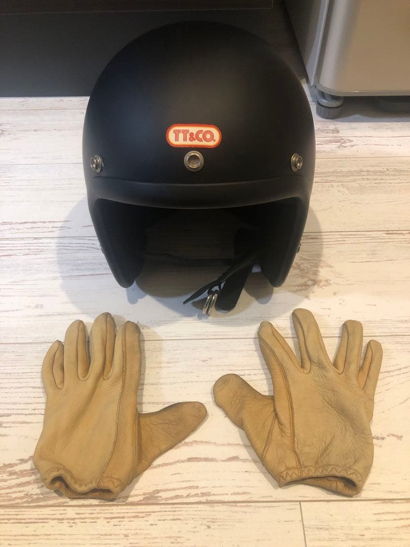 TT&CO スーパーマグナム ジェットヘルメットLAMPS GLOVES付き