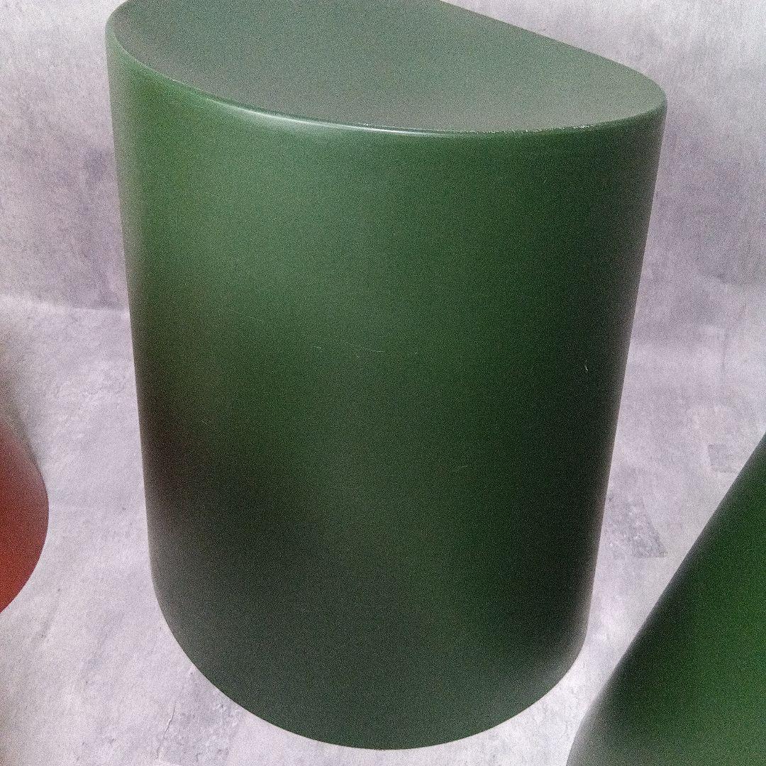 無印良品 スタッキングスツール グリーン レッド 4脚 廃盤