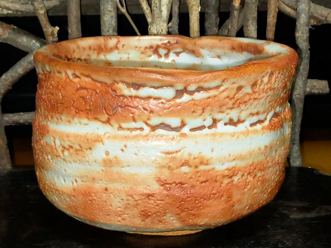 ♥美濃焼♥　志野　茶碗　在銘　茶道具　骨董　古玩