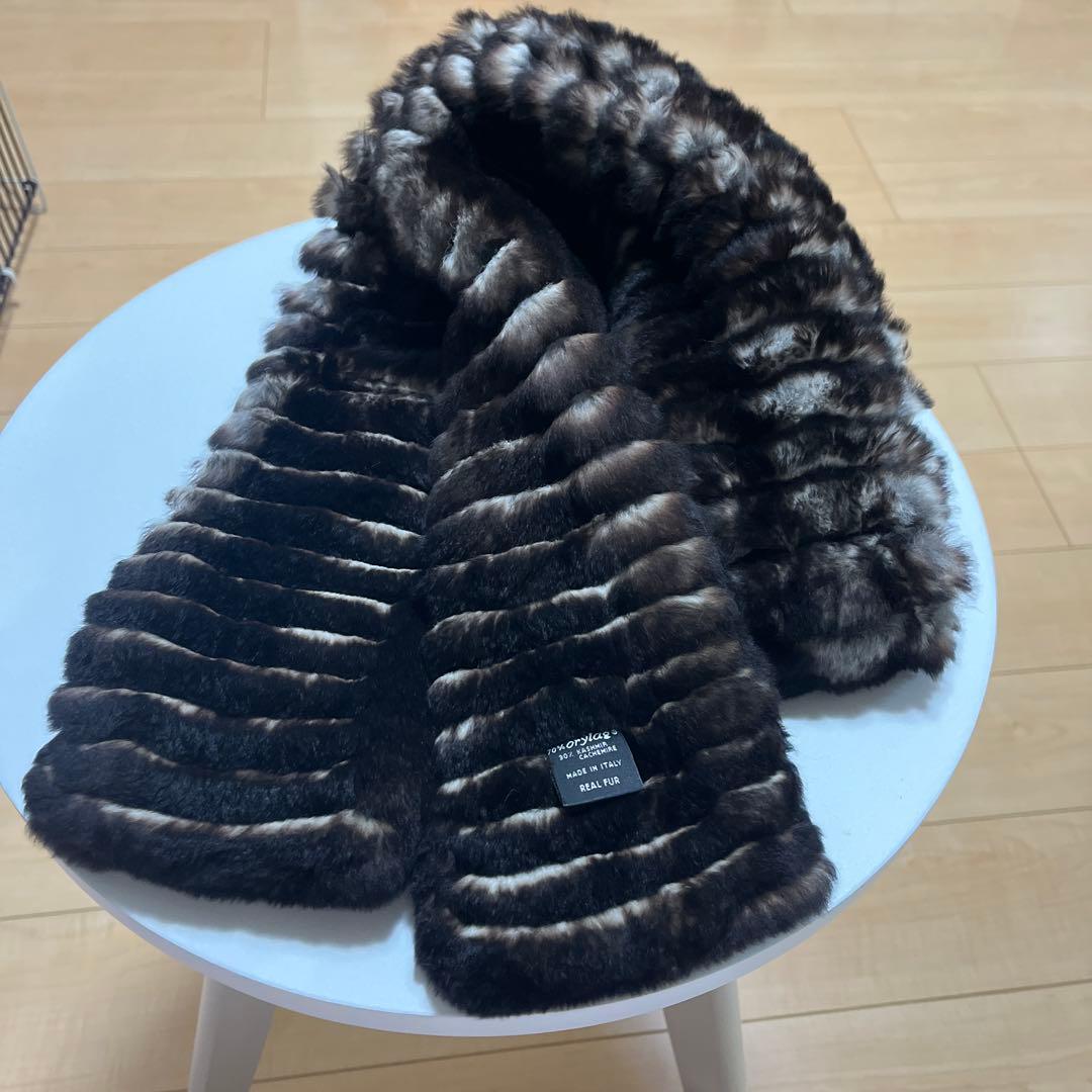 極美品 シャネル　ココマーク　オリラグ　ファー