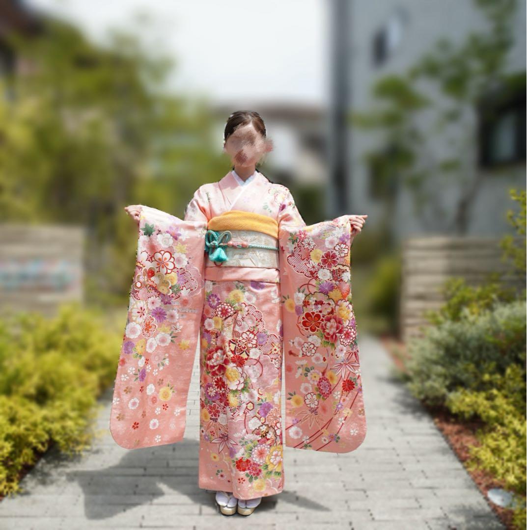 【ひろ】振袖フルセット【77】　正絹　成人式　卒業式