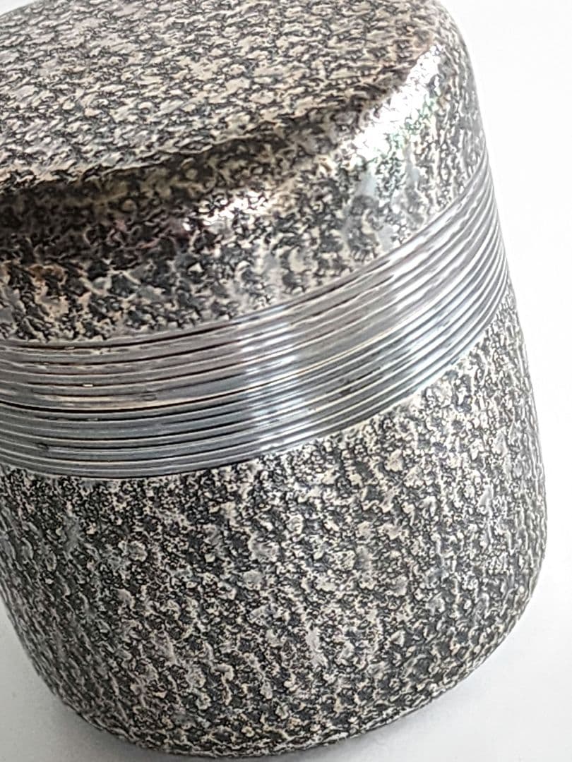 茶道具 双風斎造 純銀 製 棗 重量121.2g 共箱