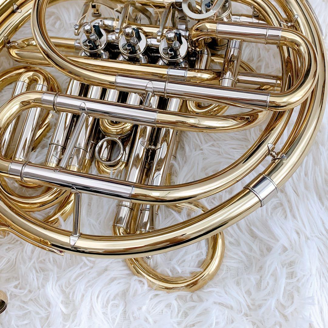 メンテナンス必要　ホルトン　フレンチホルン　ホルン　ケース付き