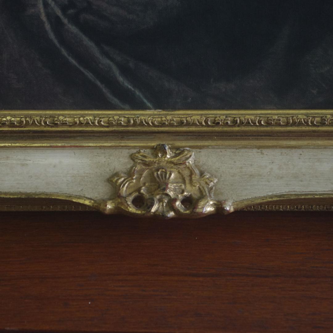 バロック調 アンティーク 額縁 人物画付き ドイツ