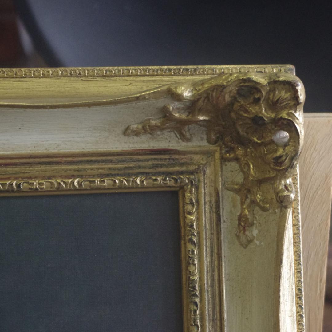 バロック調 アンティーク 額縁 人物画付き ドイツ