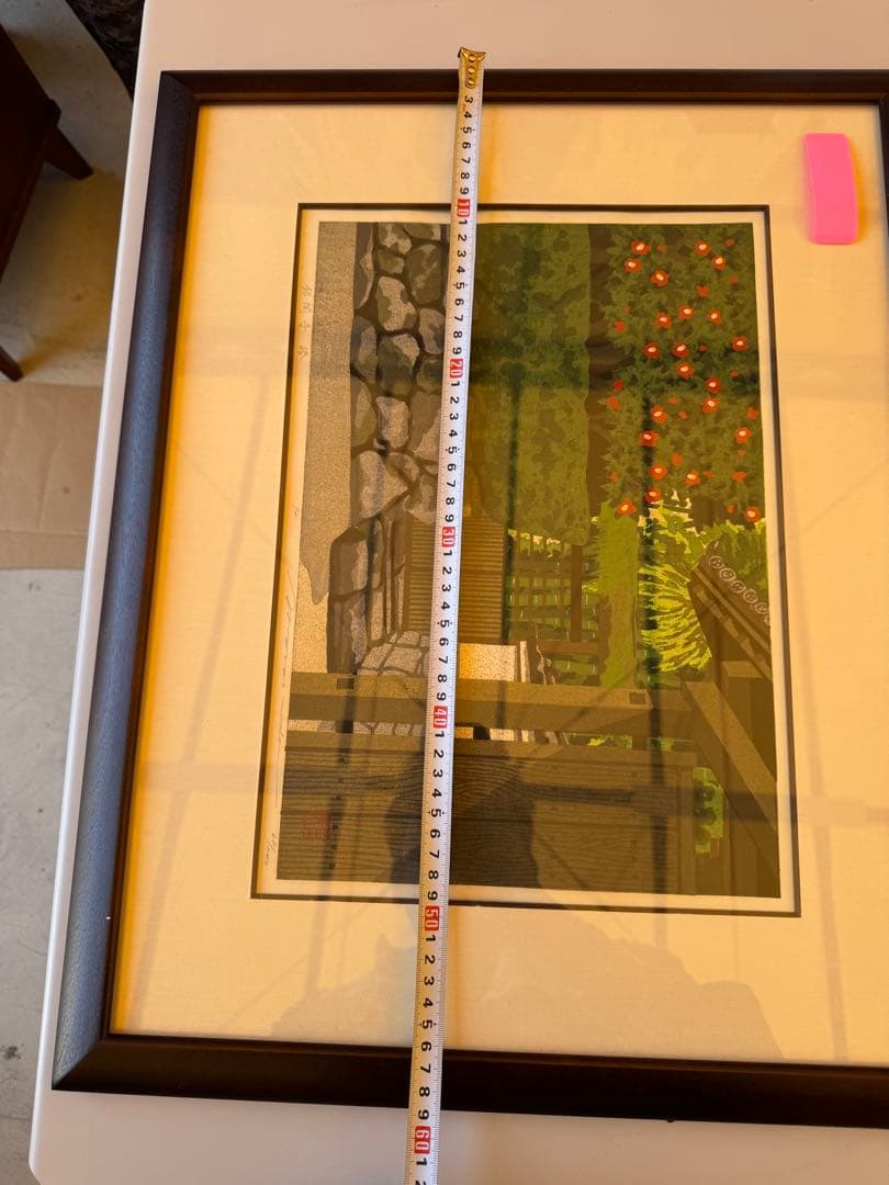 真作■木版画■井堂雅夫■『銀閣寺 椿』■希少限定・本人サイン有り■シリアルNo.