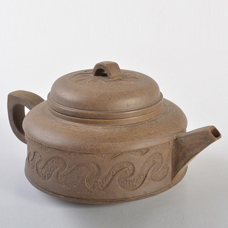 中国　顧景舟銘　紫砂　朱泥　急須　茶壷　V　R6903