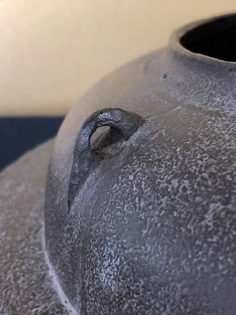 割引❗️《R》茶道具 平蜘釜 透木付 釜師 畠春斎 共布 共箱　250911H5