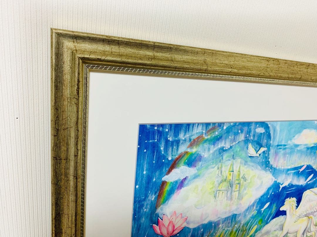 【想いのまま創る、喜びの導き】絵画 ,空,宇宙,ペガサス,天使,angel,精霊