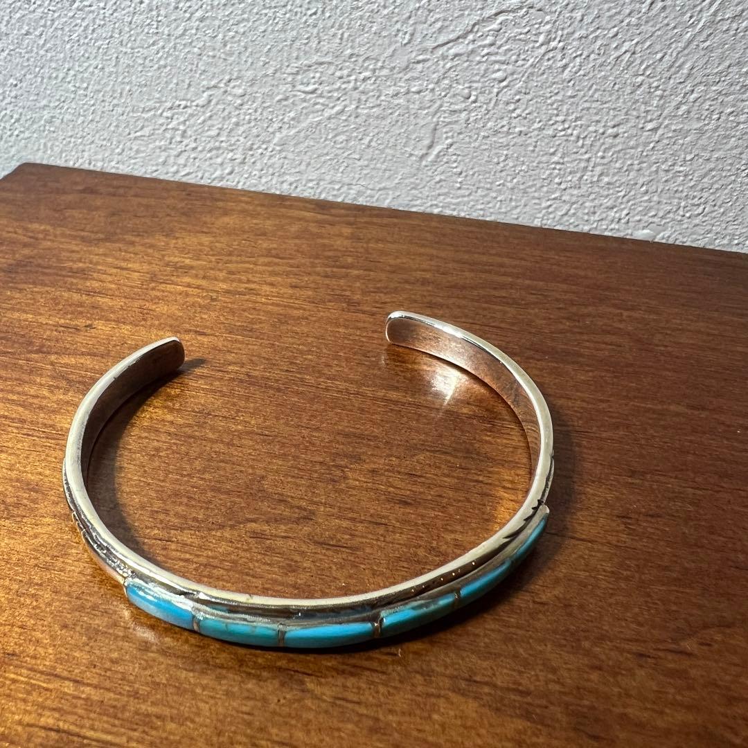 インディアンジュエリー　ターコイズ　シルバー　バングル　925