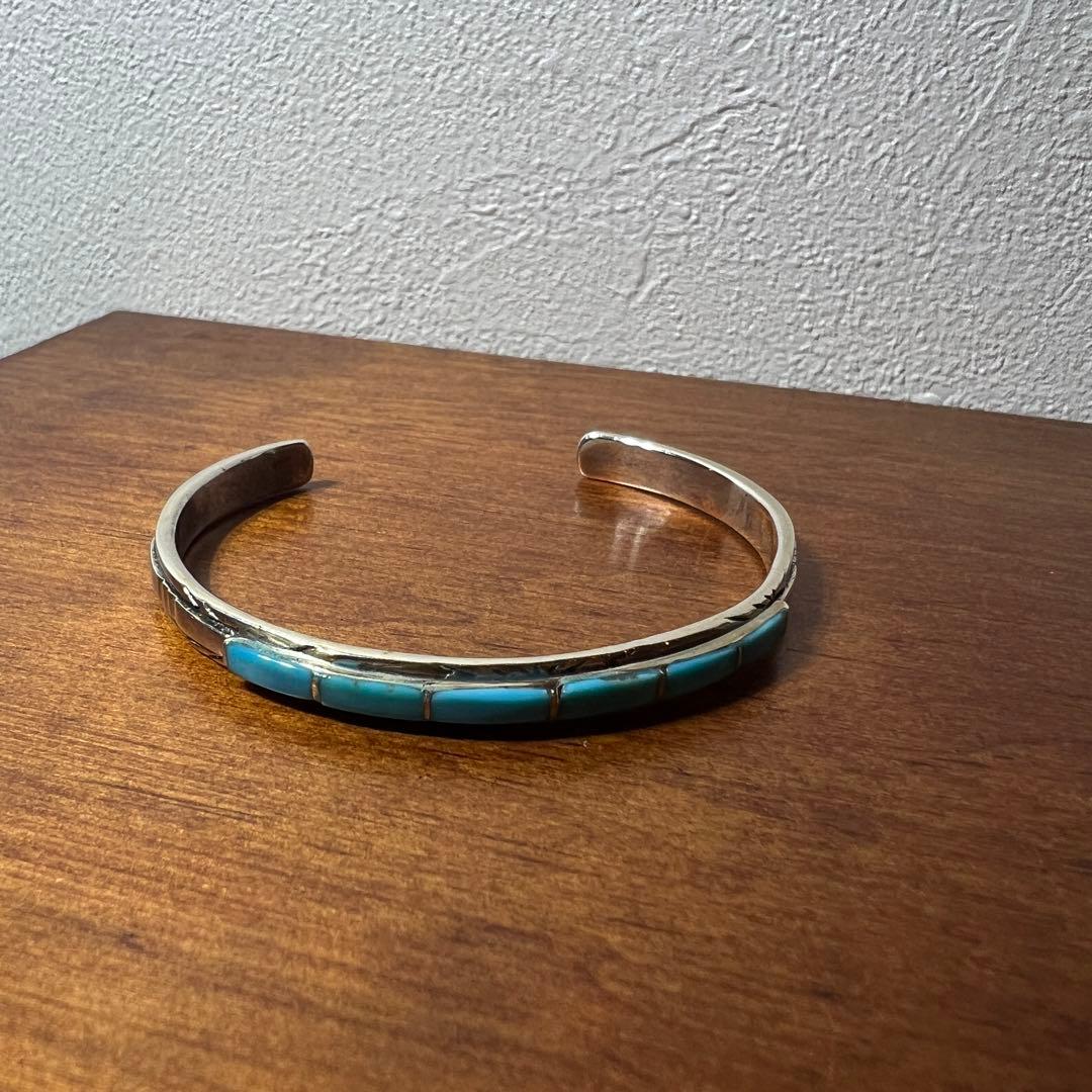 インディアンジュエリー　ターコイズ　シルバー　バングル　925