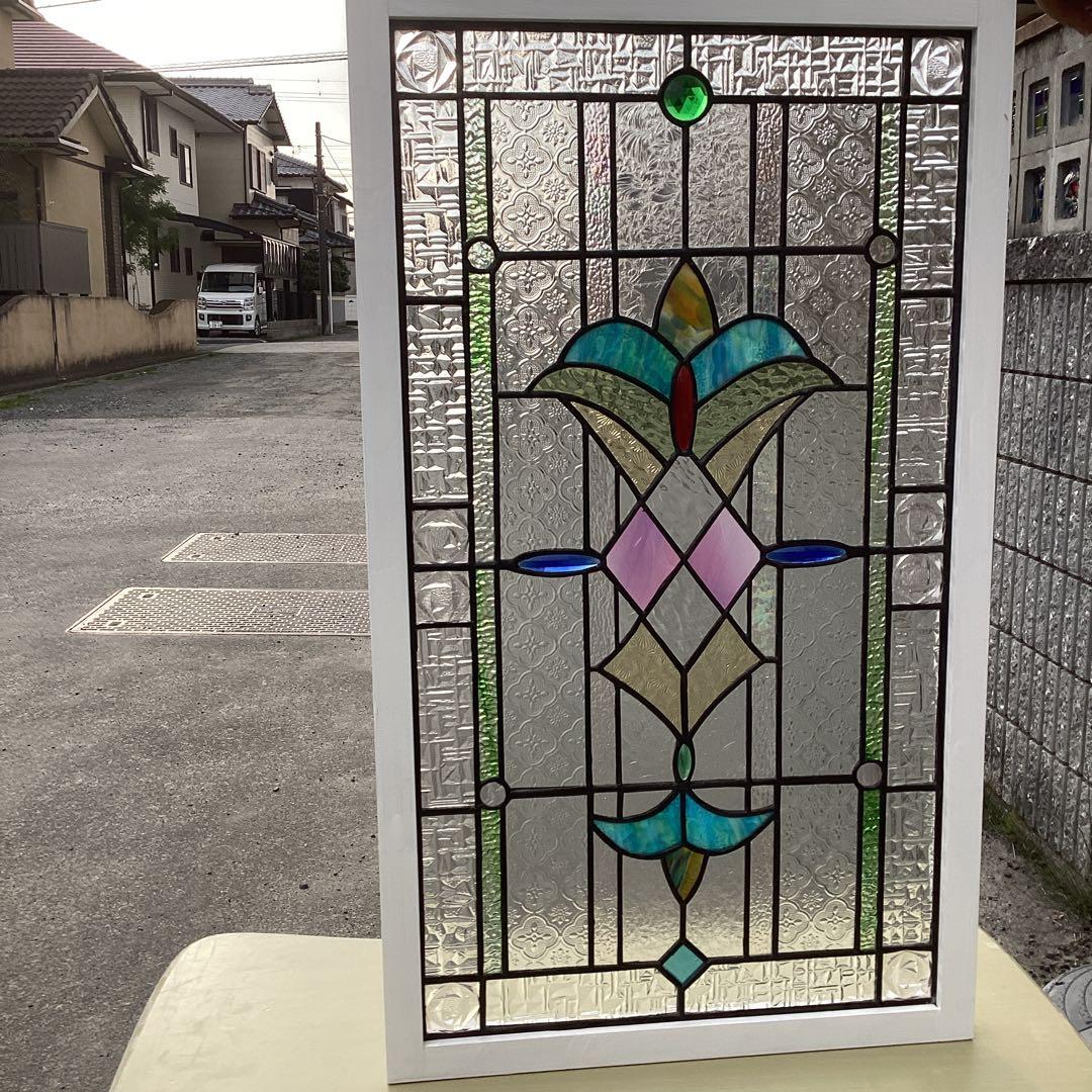 ステンドグラスパネル住宅用　アンテイーク調ウイングP(1441)