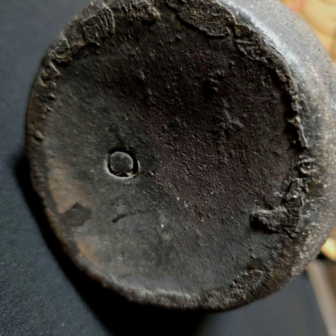 備前焼　伊勢崎 陽山　岡山県重要無形文化財保持者　花生　花瓶