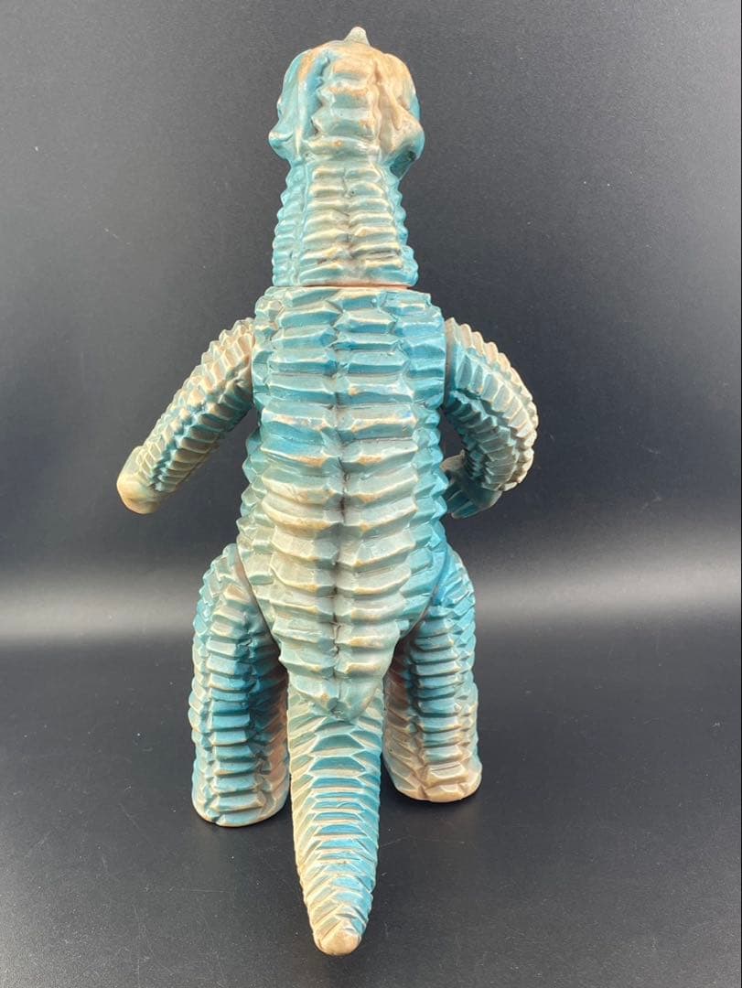 【中古品】当時物　アボラス　青色発泡怪獣　ソフビ　マルサン　ブルマァク