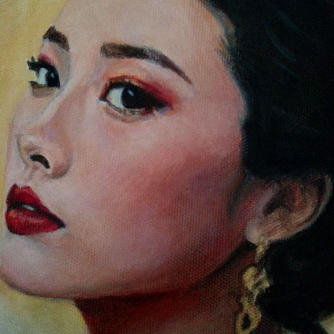 人物画#17 女性の肖像 油彩画 M25号 油絵