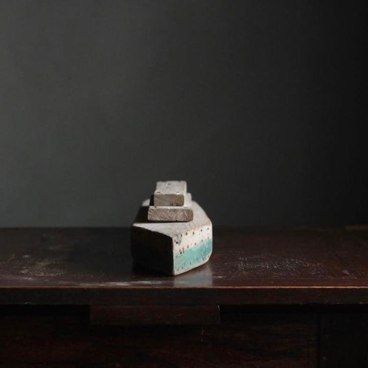 工作 木 船 古道具 アンティーク オブジェ 立体 木製船 木の船