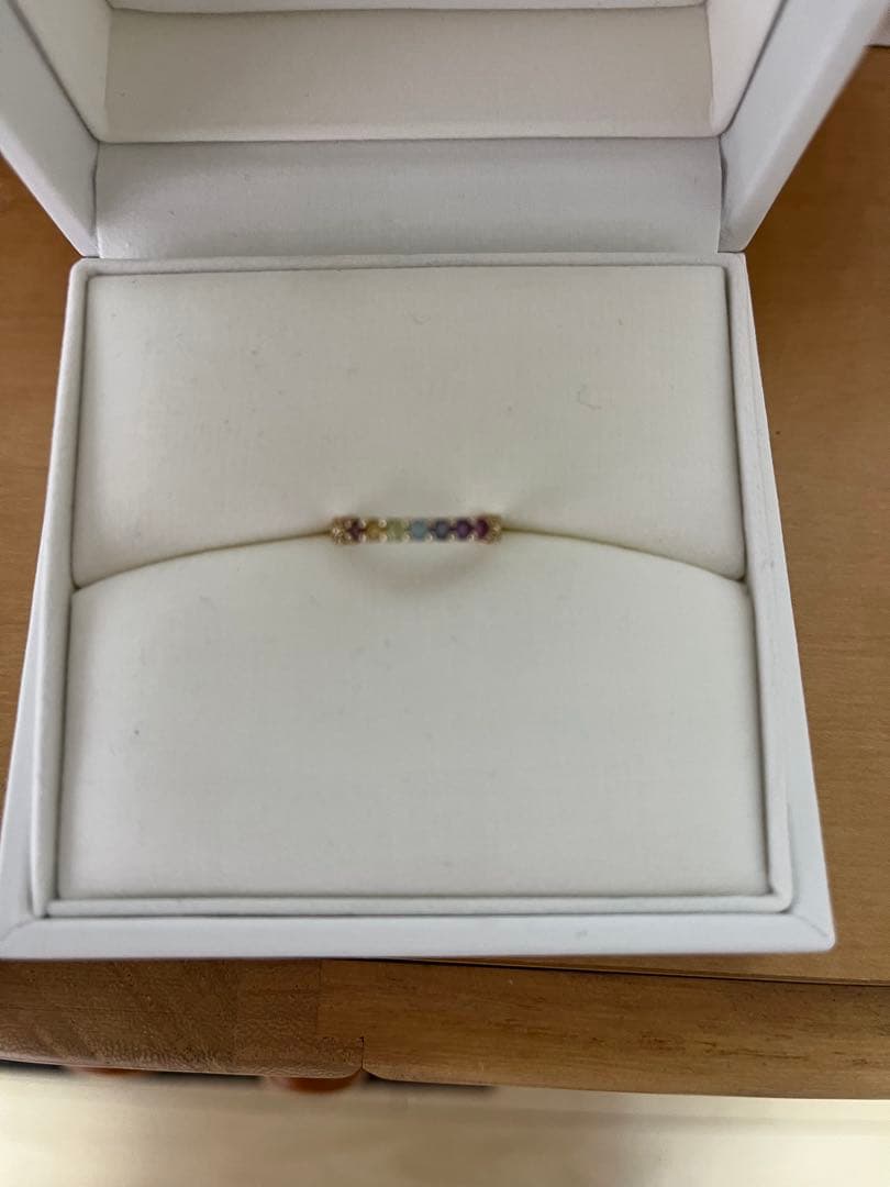 マルチカラーアミュレットリング　k10 7.5号