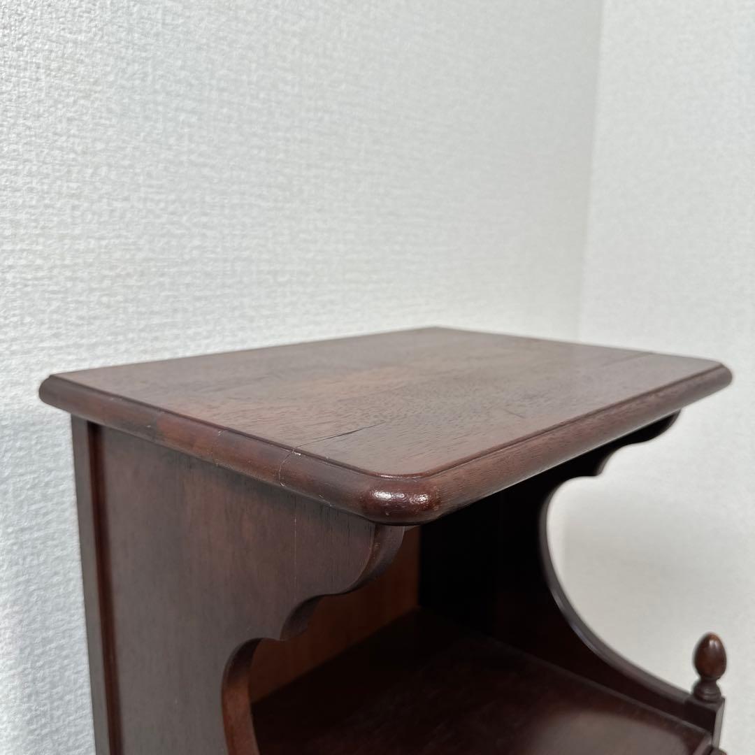 80's カリモク 電話台 TEL台 花台 キャビネット ビンテージ ※i4※