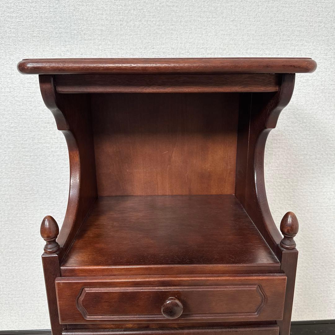 80's カリモク 電話台 TEL台 花台 キャビネット ビンテージ ※i4※