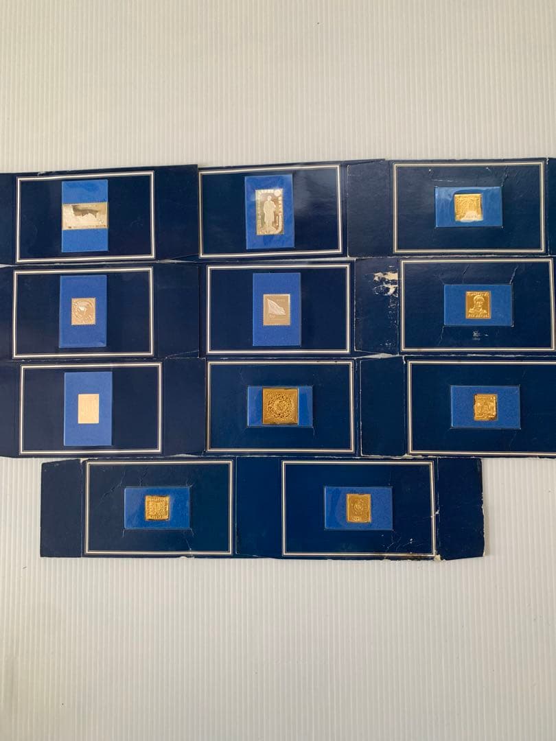 フランクリンミント「世界の国々の最初の切手」レプリカ11枚 スターリングシルバー