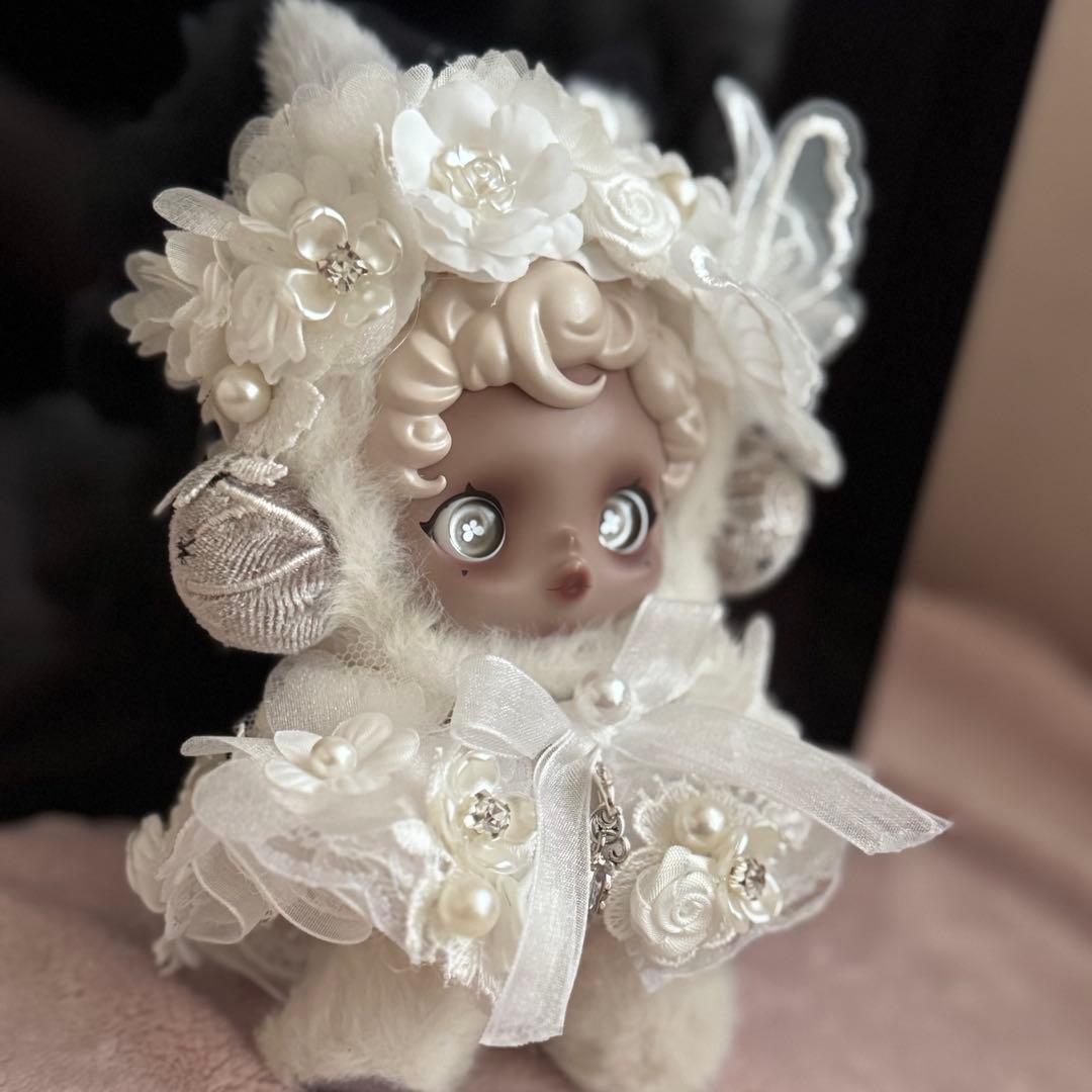 monaページ　スカルパンダ　ぬいぐるみ　服　2着セット　白&紫ドレス