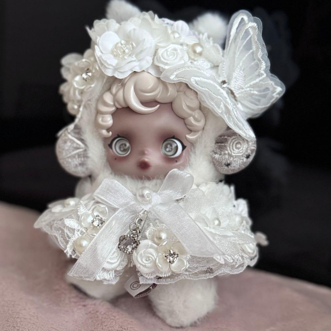 monaページ　スカルパンダ　ぬいぐるみ　服　2着セット　白&紫ドレス