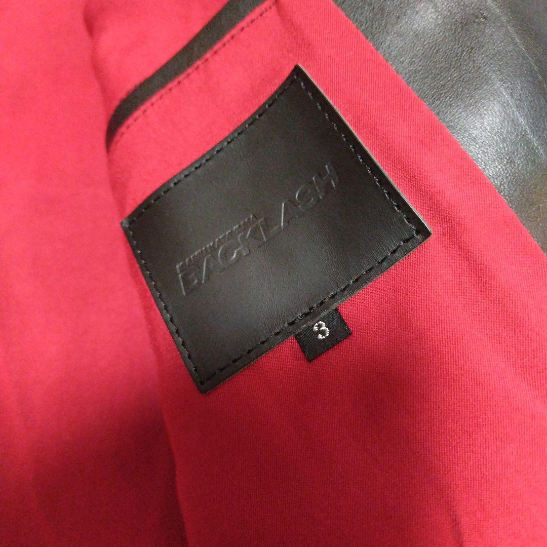 BACKLASH ブラック レザーライダースジャケット L