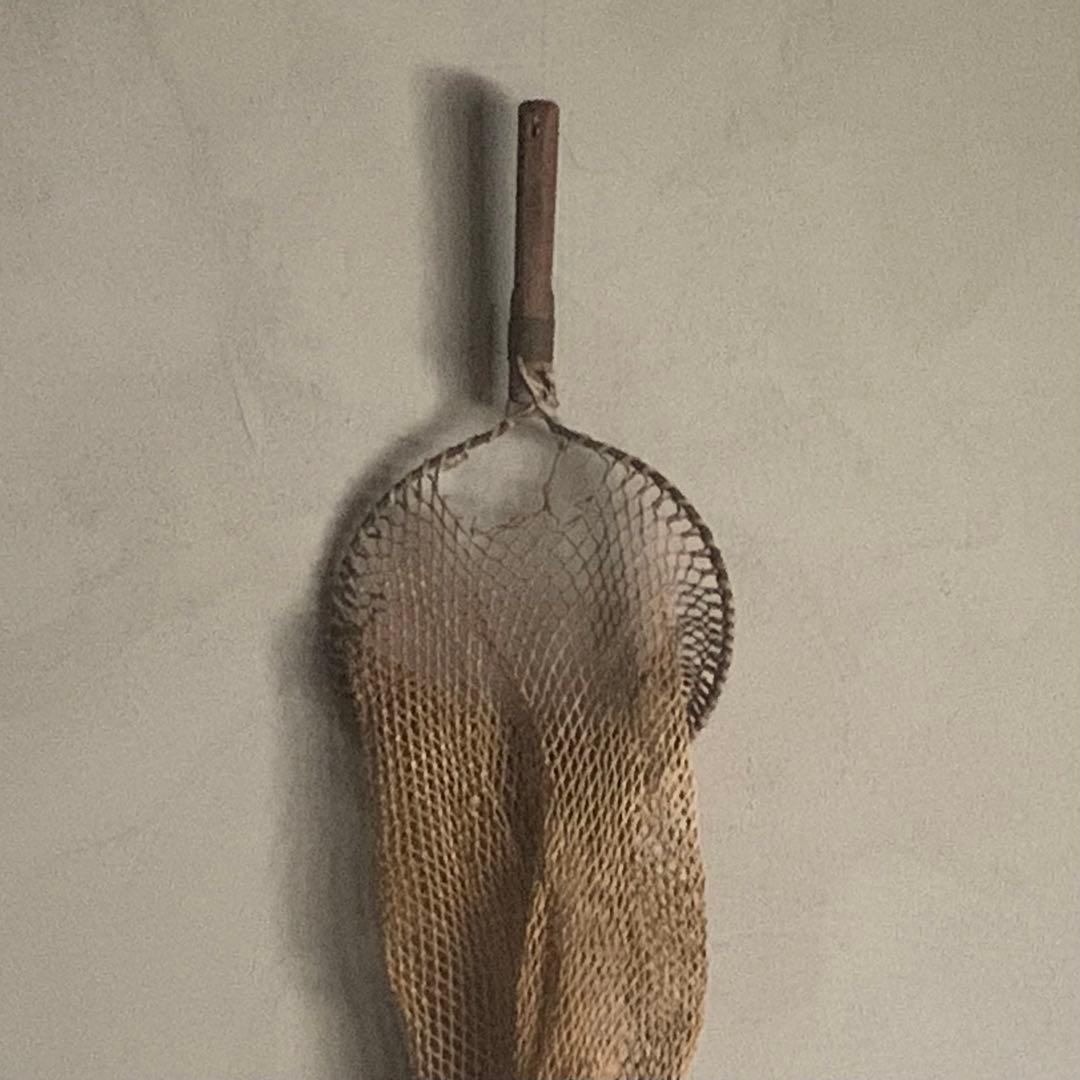 古い 玉網 タモ 古道具 アンティーク オブジェ