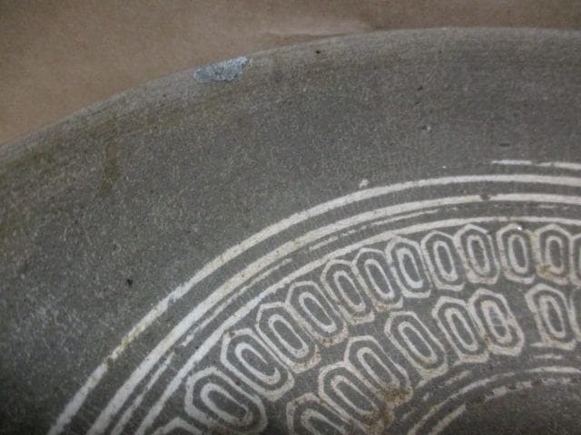 李朝　三島手象嵌大皿　I16-2