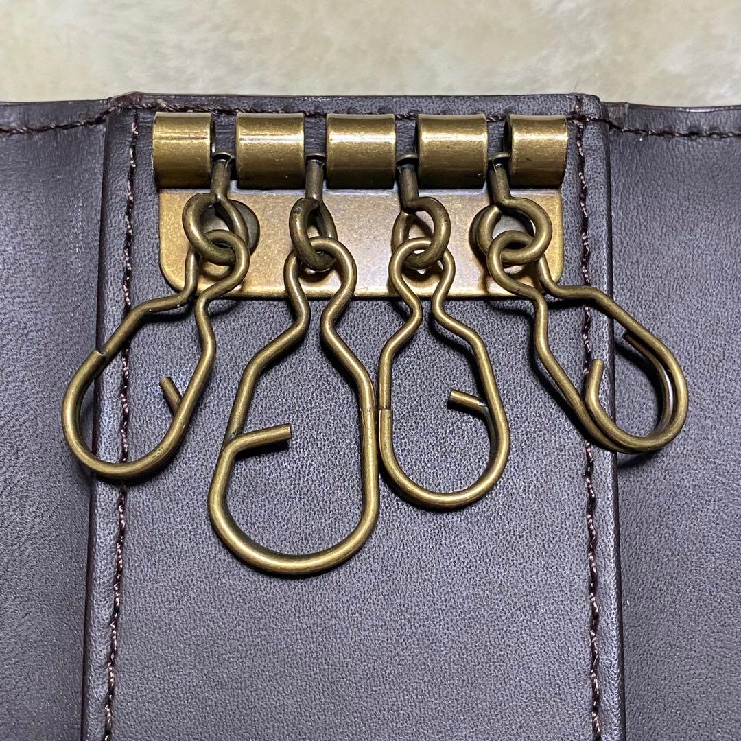 付属品完備❗️新品未使用✨ポールスミス　4連キーケース　コードバン　赤茶ボルドー色