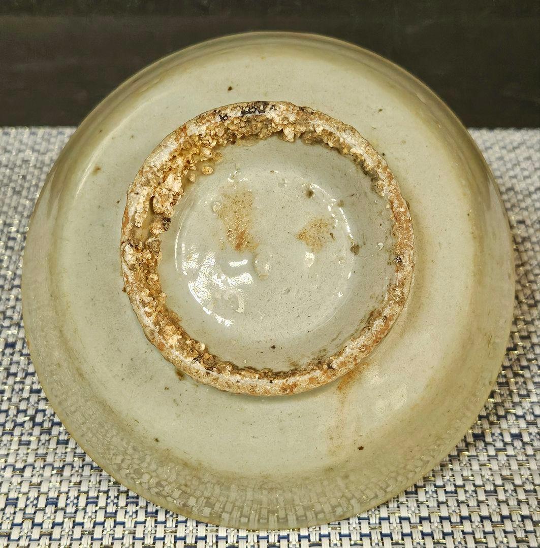 李氏朝鮮時代　李朝白磁　李朝堅手　茶碗　茶道具　茶器　深皿　小鉢　目跡　砂高台