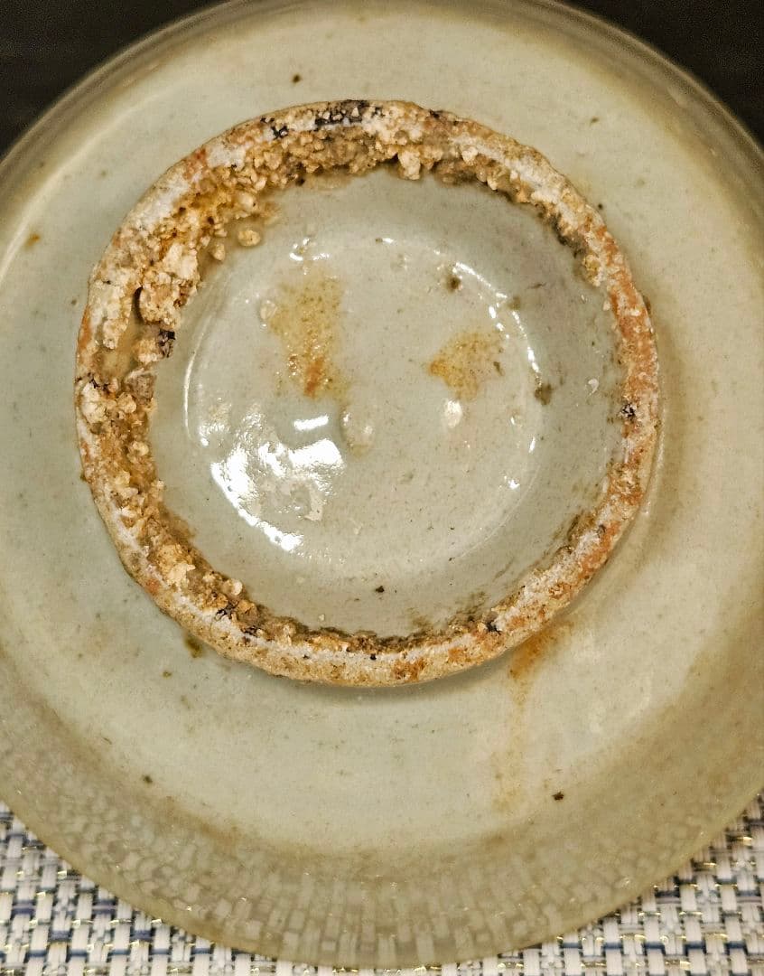 李氏朝鮮時代　李朝白磁　李朝堅手　茶碗　茶道具　茶器　深皿　小鉢　目跡　砂高台